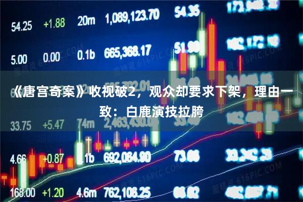 《唐宫奇案》收视破2，观众却要求下架，理由一致：白鹿演技拉胯